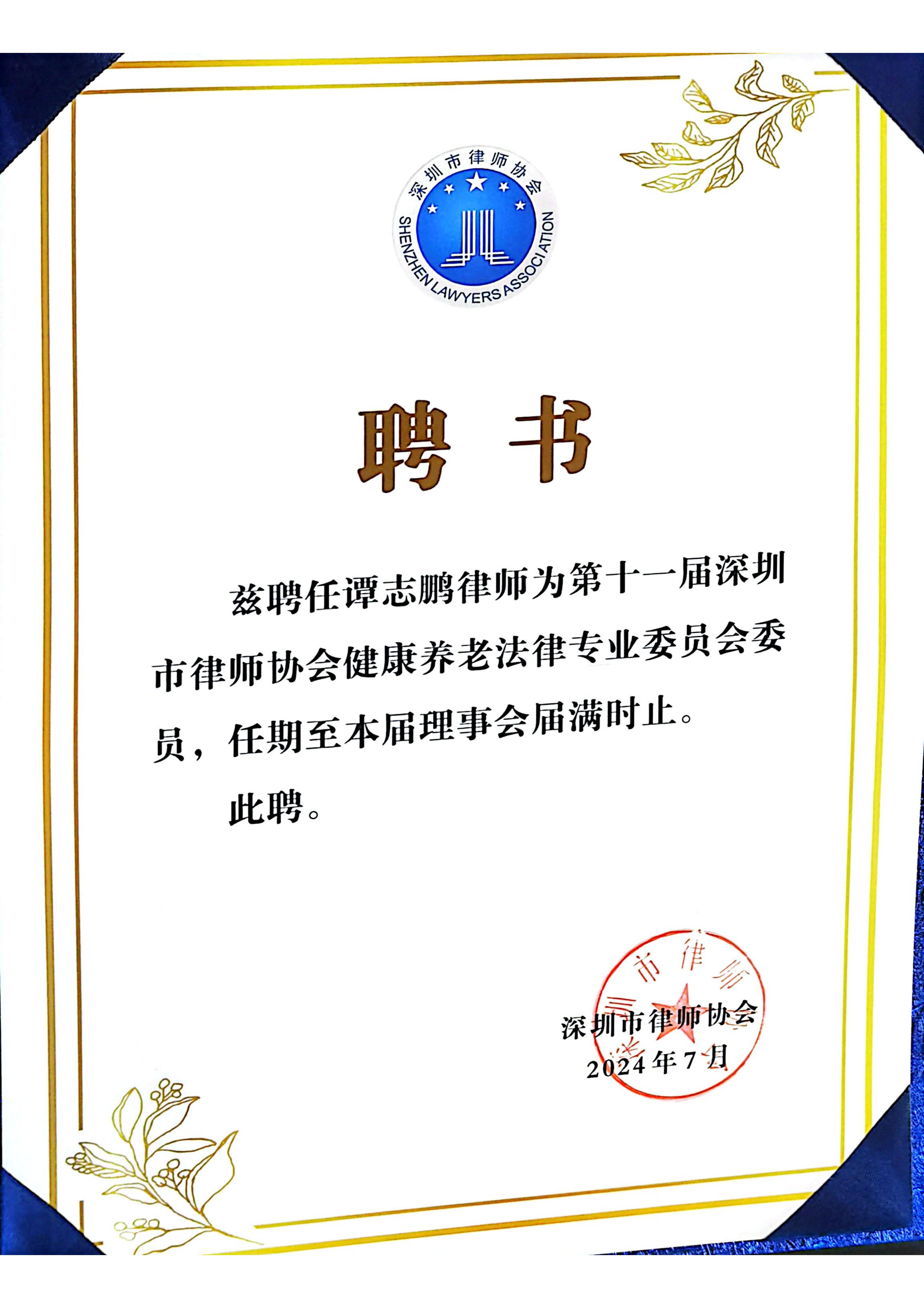 谭志鹏健康养老委委员